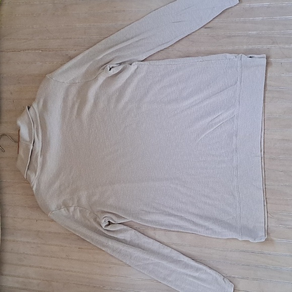 NorthCrest Classic Oversized Shawl Collar Pullover Sweater Beige Neutral Knit - Picture 10 of 11